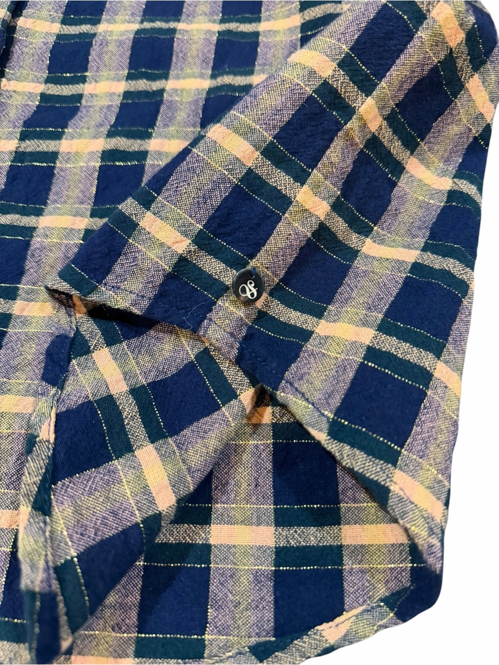 Scotch & Soda Amsterdam Plaid Button Front Shirt | Organic Cotton Blend | Med - Picture 8 of 11